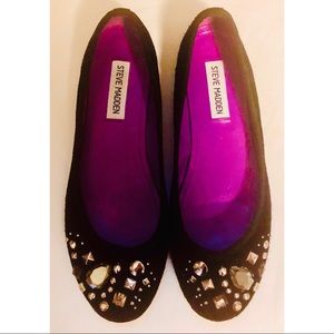 Steve Madden Connect suede embellished flat